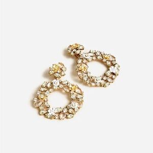 J Crew Colorful Floral Hoop Earrings